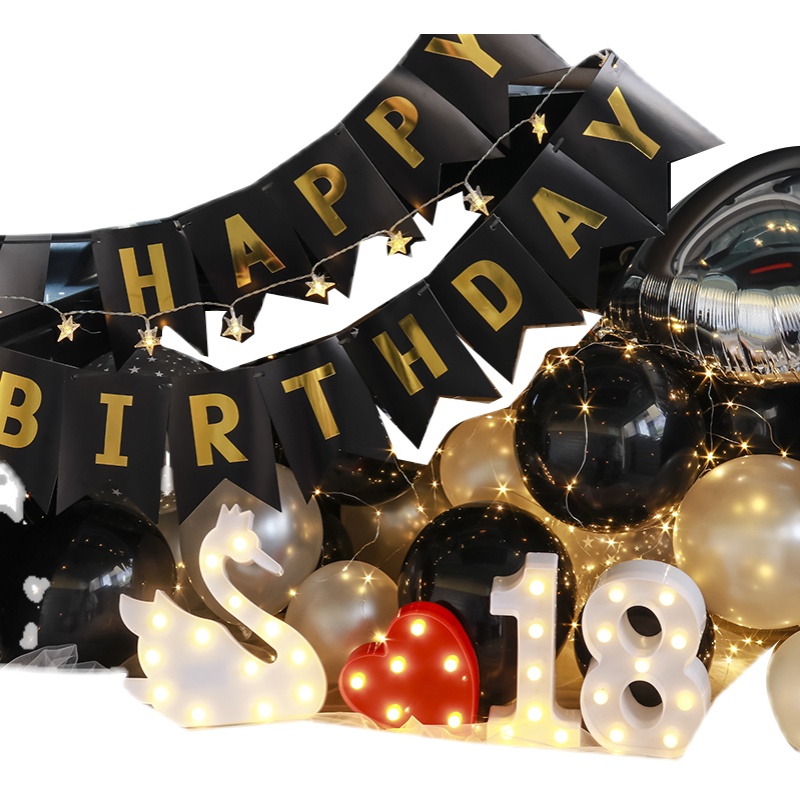 汽车后备箱生日惊喜布置成人礼生日装饰户外老公车尾箱浪漫惊喜