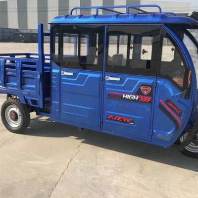 鸿尔达半封闭电动三轮车大功率货运载重王拉货油电两用三轮车