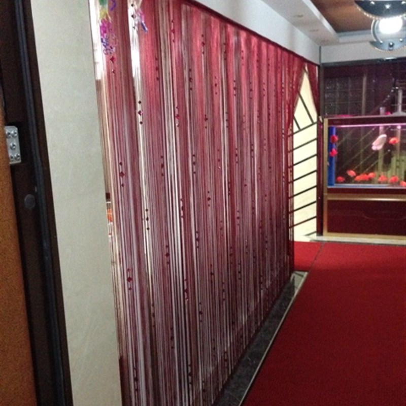 简约现代红颜可优质水晶线帘门帘隔断玄关橱窗店背景装饰窗帘