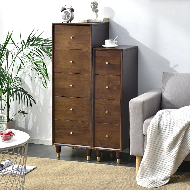实木夹缝收纳柜卧室床边侧立柜超窄多层抽屉式角落储物边柜五斗柜,收纳整理,收纳柜,淘宝优惠券,粉丝福利购,淘宝优惠卷