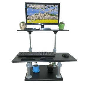 物联站立式电脑桌站立办公桌升降架子移动站立桌台式站立架