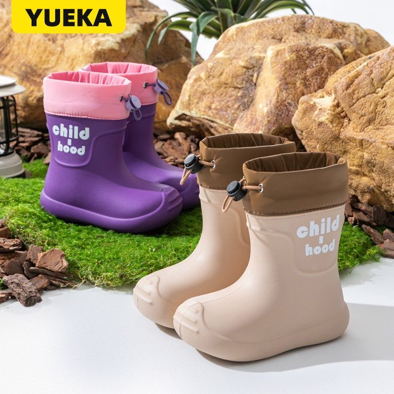 儿童雨鞋女孩防水雨靴男童高筒大童男孩防滑幼儿园学生宝宝水鞋夏