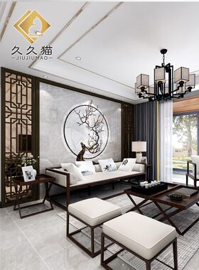 现代中式客厅玄关瓷砖背景墙过道走廊微晶石岩板浴室墙砖壁画