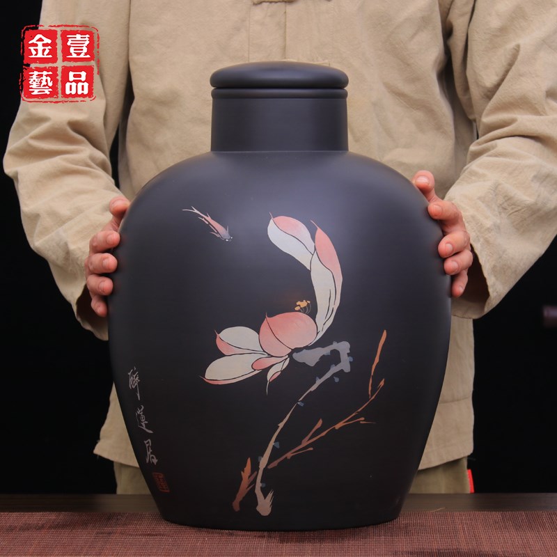 建水紫陶酒坛子储酒瓶酒罐子/25斤装大酒坛内有上釉玉R43T01T02