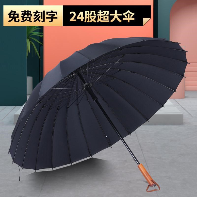 24骨加大雨伞长柄伞大号超大双人三人直杆直柄长把商务抗风黑色男
