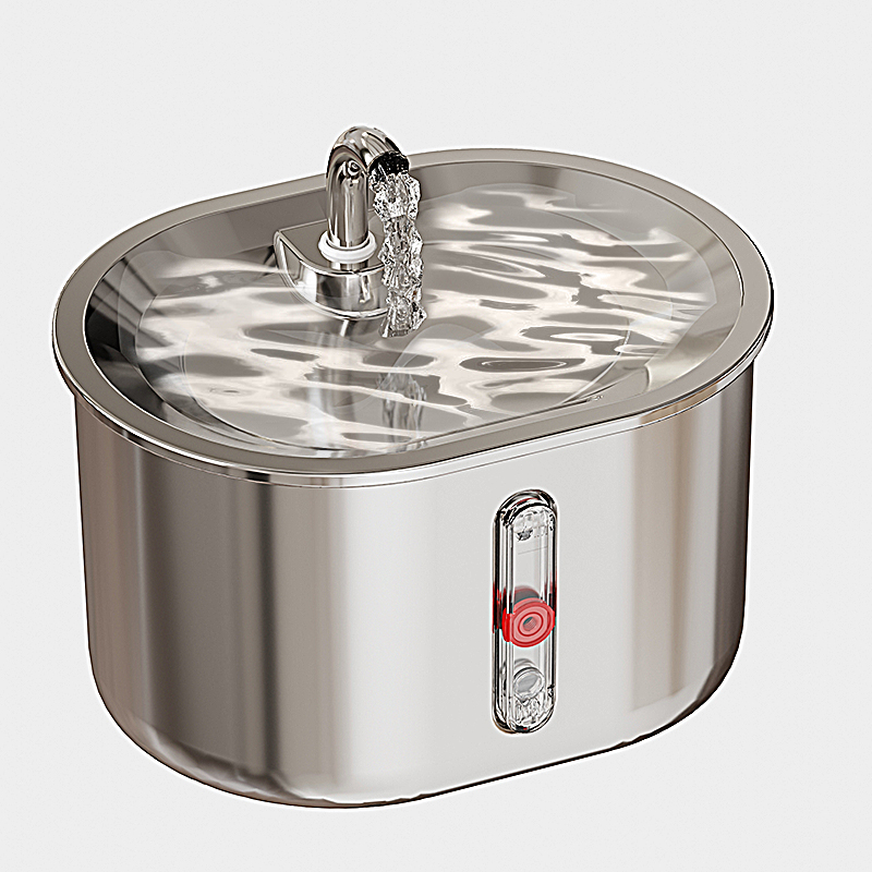 不锈钢猫咪饮水机自动循环宠物喂水器狗喂食猫流动不插电喝水神器