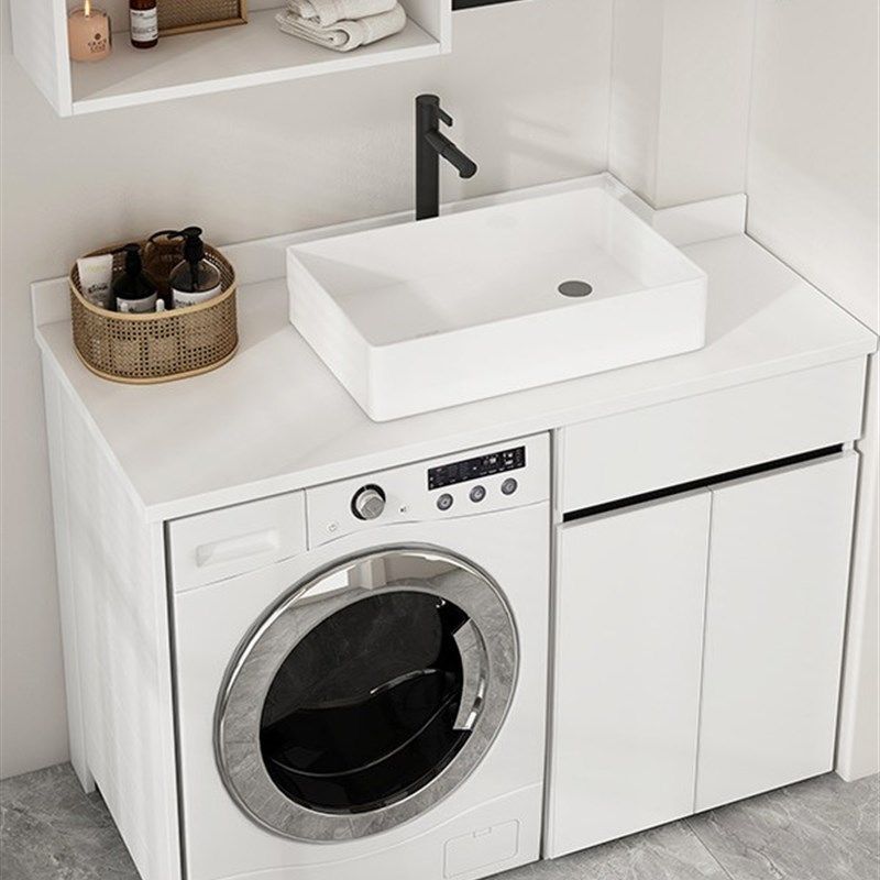 阳台洗衣机柜洗手盆一体柜洗衣池岩板陶瓷台上盆小户型伴侣定制,家装主材,浴室柜组合,淘宝优惠券,粉丝福利购,淘宝优惠卷