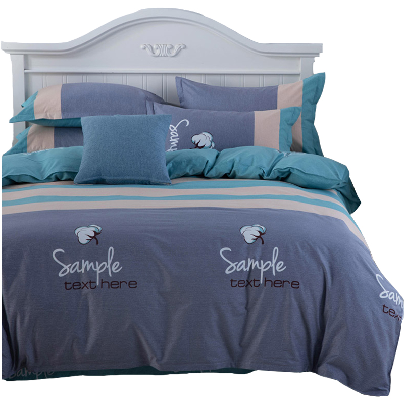 100%纯棉四件套全棉加厚床单被套春秋冬简约大气1.5m2米床上用品4