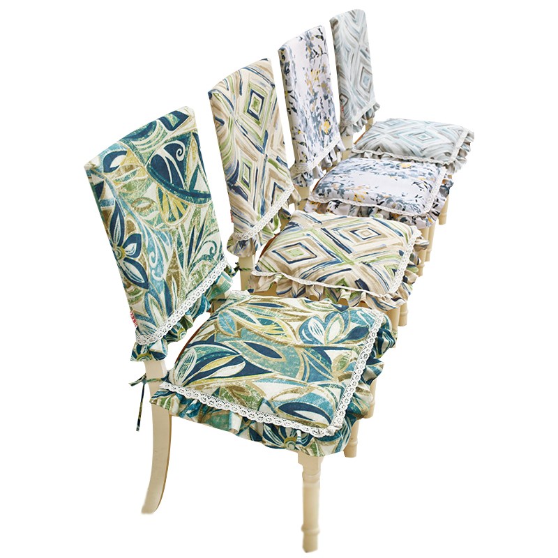 花边椅垫椅套餐椅子垫坐垫可拆洗餐桌套装美式布艺四季可用