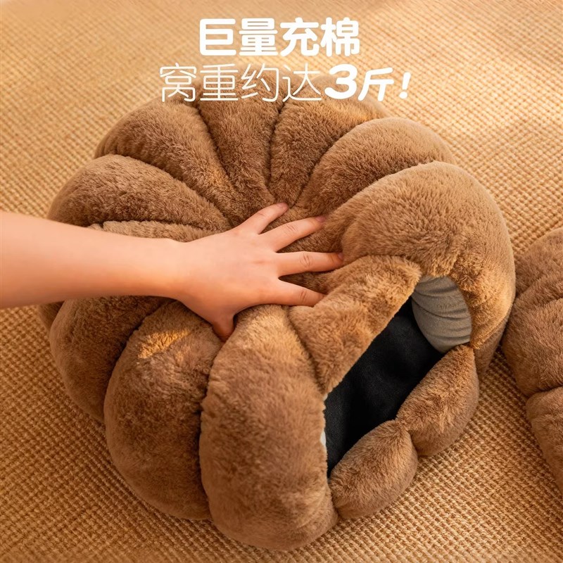 猫窝冬加厚半封闭式冬日猫咪睡窝猫床冬天保暖南瓜窝猫屋冬季用