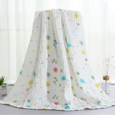 婴儿纱布浴巾新生儿宝宝洗澡儿童初生儿6层4层U纱巾E毛巾被浴