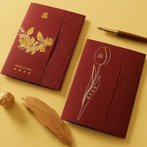 2024新款结婚请柬婚礼喜帖喜宴邀请函定制个性龙凤请帖高级感小众