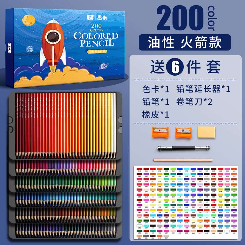 彩色铅笔套装彩铅笔水溶q性水性水彩可溶性48色72色画笔儿童小学