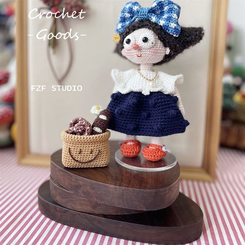 FZF手作钩织丝丝玩偶新款碱水面包钩针材料包