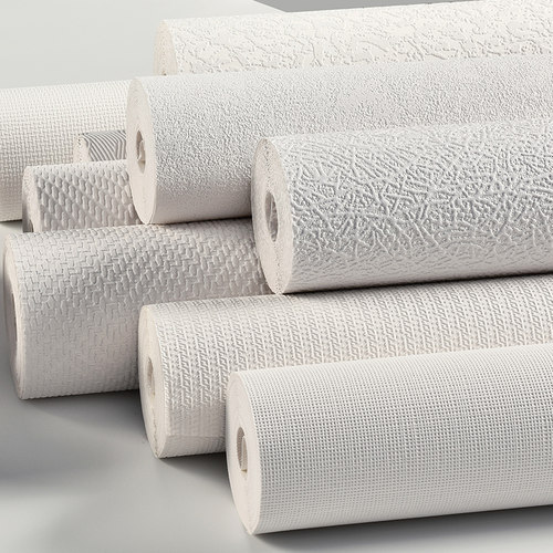 小纹肌理纯白色无纺布刷漆墙纸贴顶面浮雕工艺天花板非自粘壁纸