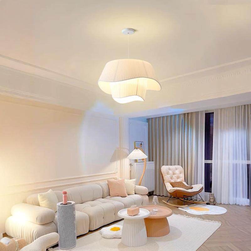 客厅吊灯法式奶油风主灯现代简约布艺灯饰主卧室灯餐厅吊灯,家装灯饰光源,餐厅吊灯,淘宝优惠券,粉丝福利购,淘宝优惠卷