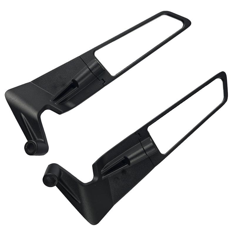 定 制摩托车改装后视镜定风翼多角度高清镜面反光镜可调节倒车镜