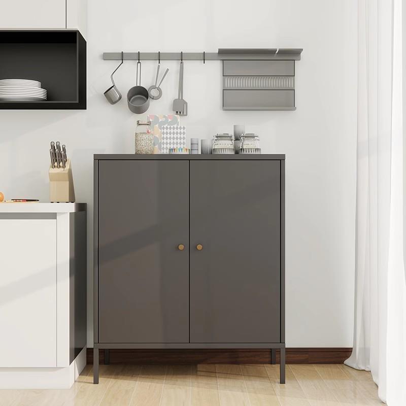 钢制储物柜落地餐边柜靠墙矮柜厨房铁艺收纳柜一体置物柜酒柜新款