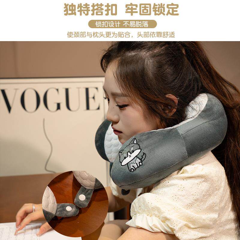 飞机枕旅行枕头u型枕冰豆豆颈椎pp棉头枕脖枕护脖子护颈枕夏季