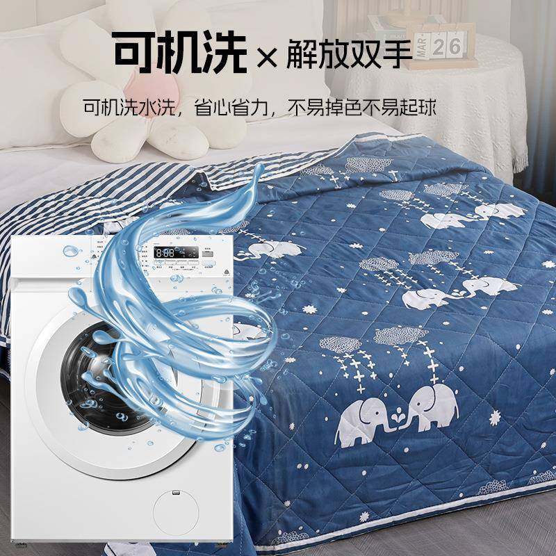 钻石绒夏凉被夏季薄被单双人空调被学生宿舍卡通夏被可机洗礼品被