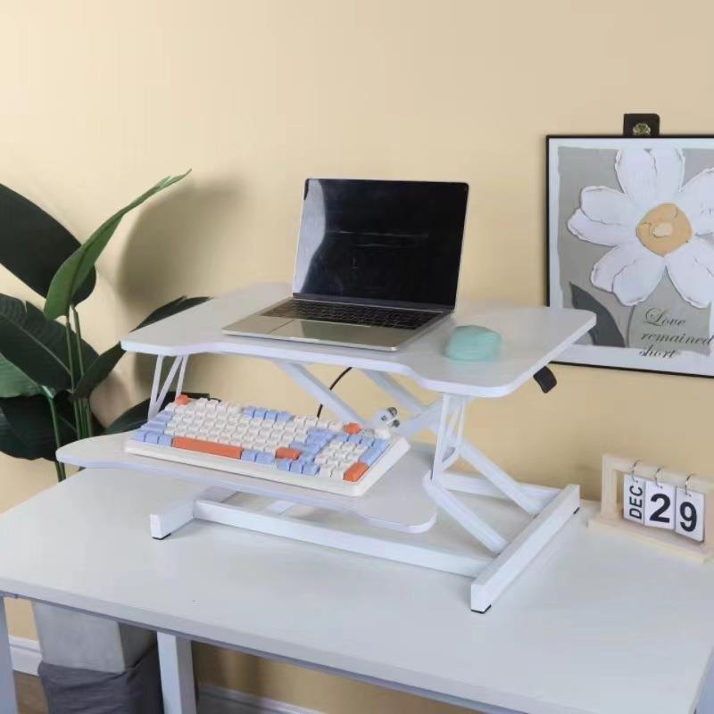 站立式气动电脑桌办公室台面用笔记本增高折叠桌可升降桌上桌