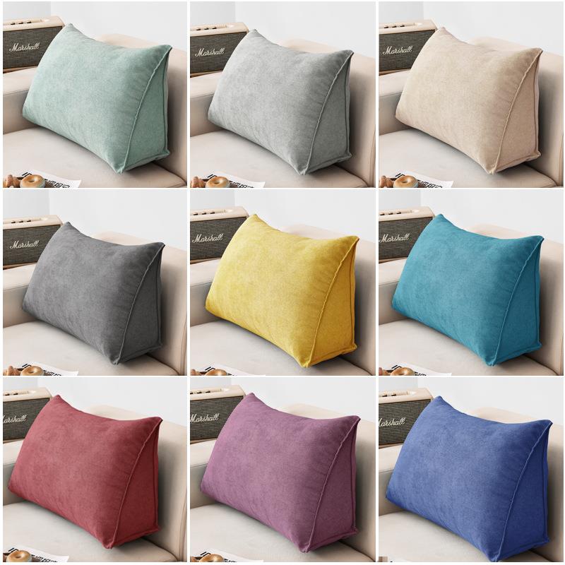 三角床头靠垫卡座沙发靠枕办公室床上软包靠背垫抱枕靠背腰垫腰枕