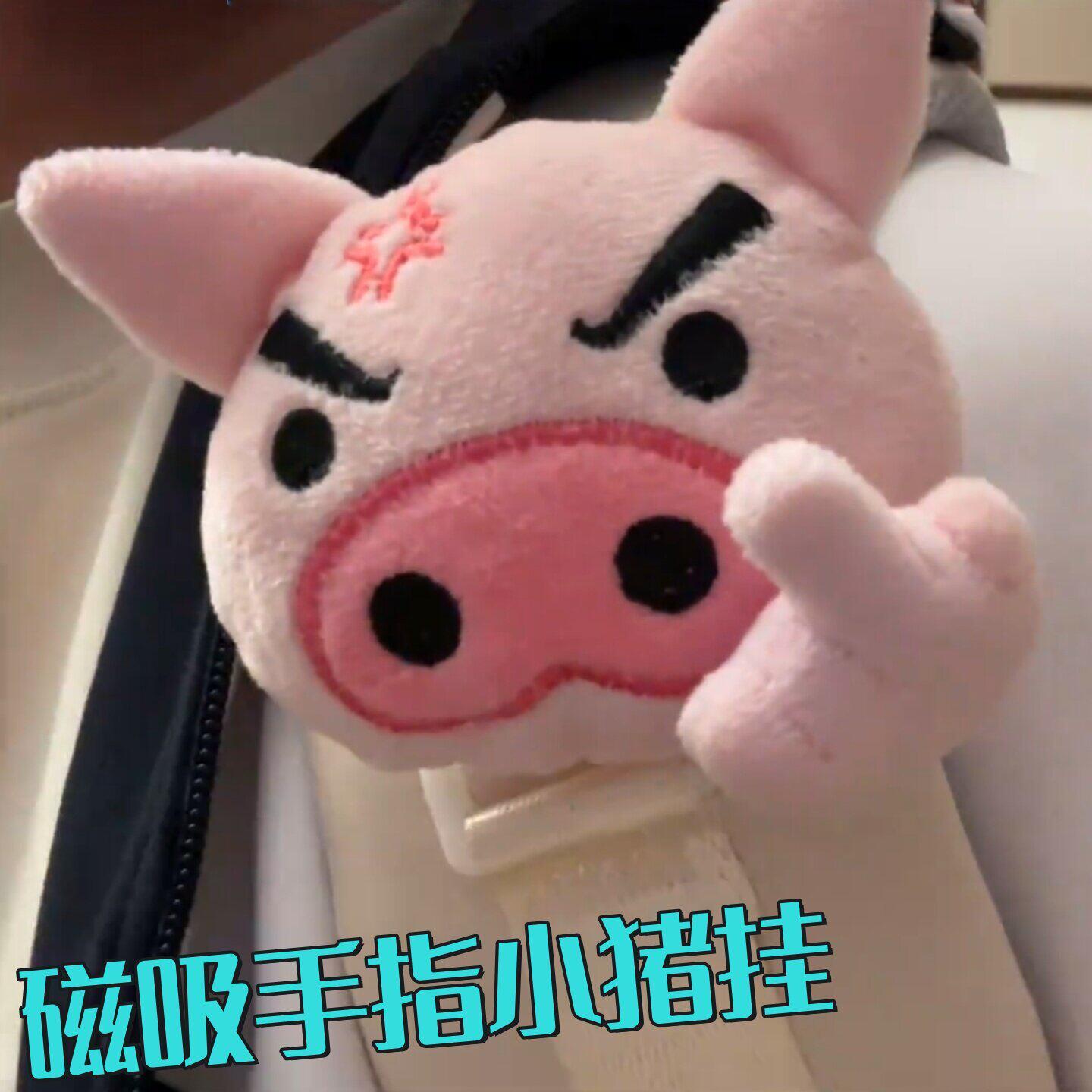 磁吸可拆卸小猪鄙视胸针挂件