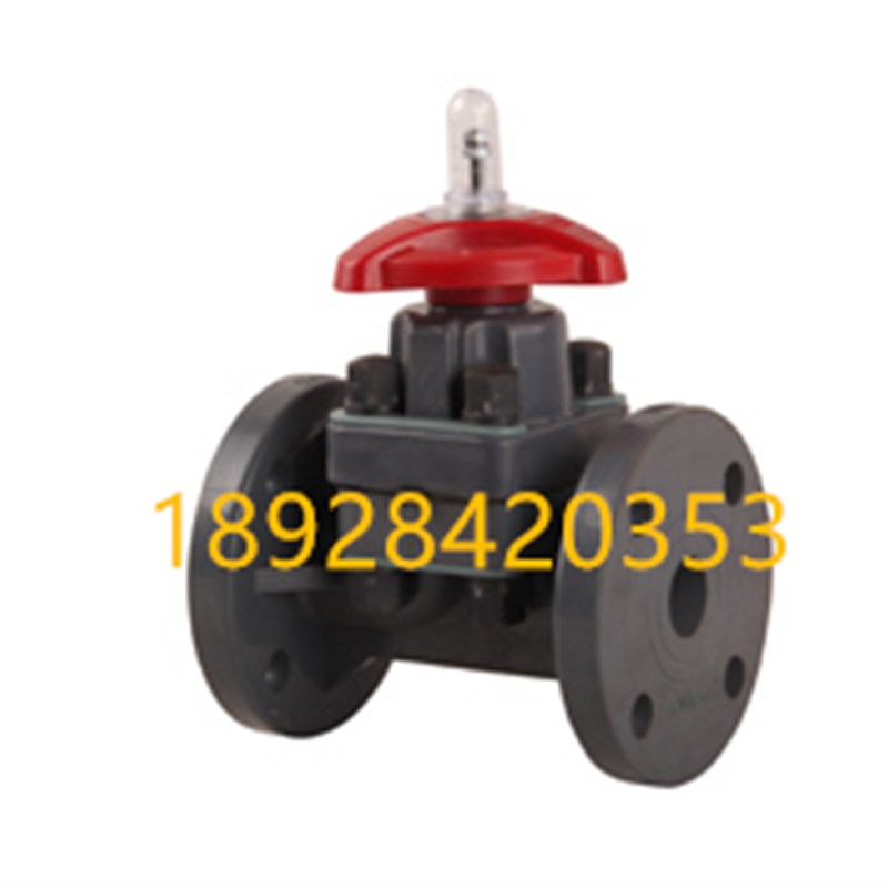 RPP PVC塑料法兰隔膜阀 灰色塑料聚丙烯隔膜阀 化工污水 DN125150
