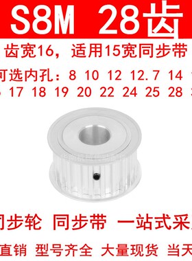 同步轮S8M28齿AF齿宽16内孔810121415171920224同步带轮HTPA28S8M