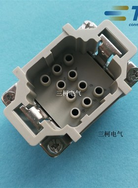 TE泰科 HEE-010-M  10针公芯重载连接器航空插头T2050102101-000