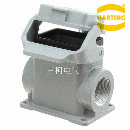 09300060297  HAN 6B HARTING重载连接器 单扣带盖底座 2*PG21