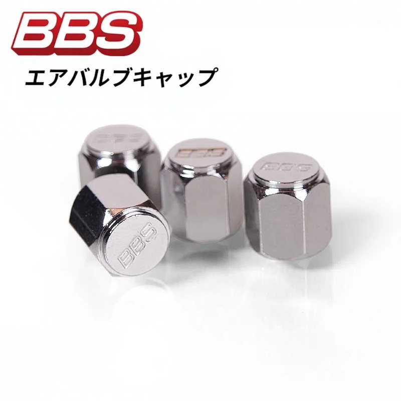 日本BBS轮毂轮圈原厂原装气门帽气门芯气门嘴盖气嘴帽不锈钢银色