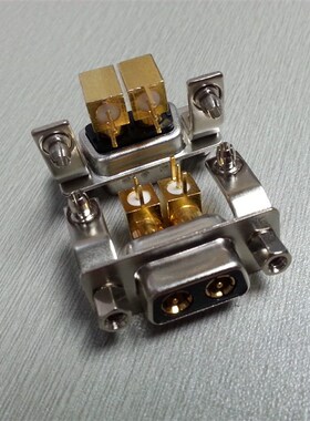 黑色射频同轴式2W2母座接插件智能设备D-SUB连接器弯脚90度母插座