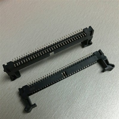 2.0mm间距 64PIN贴片牛角插座 2*32双排弯针 64PIN牛角弯针连接器