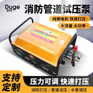 都格消防管道试压泵大流量电动打压泵水管水压侧漏打压机热力管网