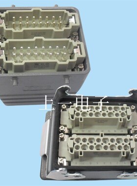 正品泰科TE西霸士SIBAS16A32芯重载连接器HDC-HE-032F/M H32B-AG