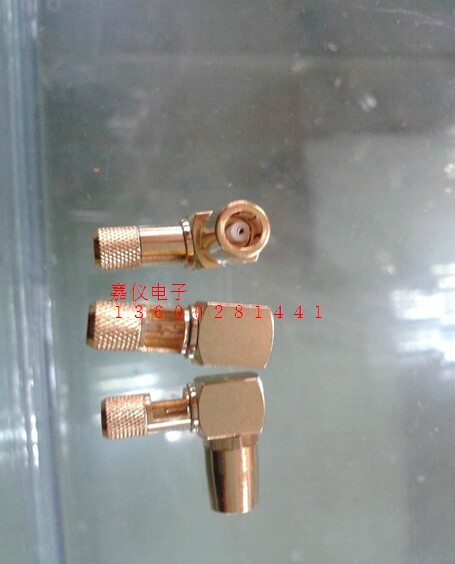 SMB-WK-3 射频连接器 SMB母弯头 焊接冷压 配50-3同轴线缆 50欧