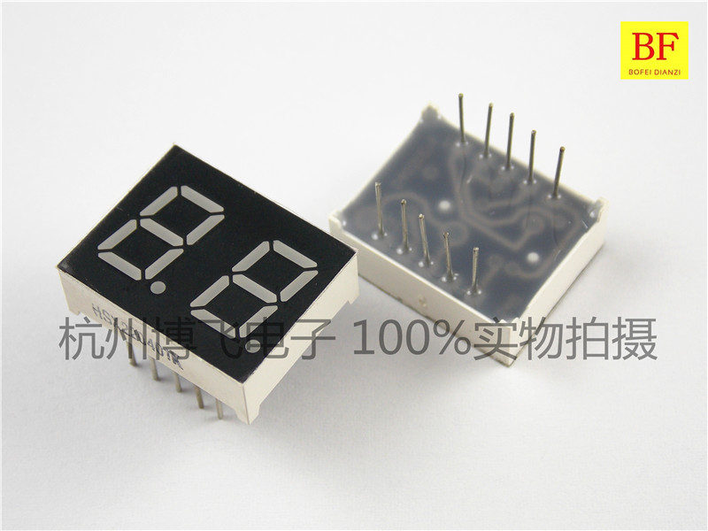 LED 数码管显示模块 高亮0.4英寸 二位数码管 黄绿色 2位共阳