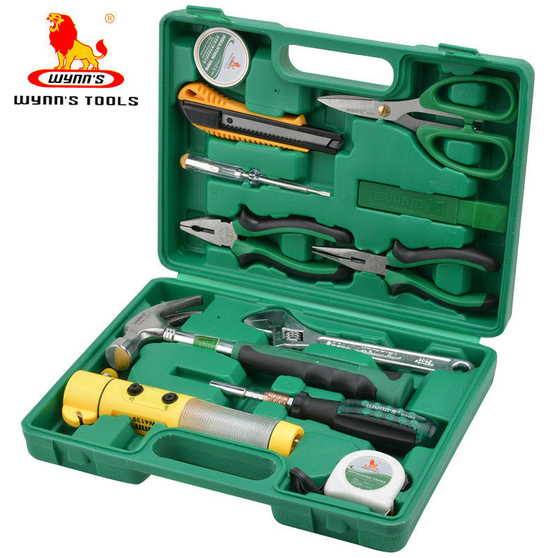 威力狮21件套五金工具箱 家用套装家庭维修水电工 工具包组套W021