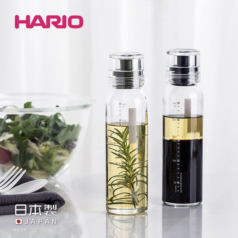 HARIO日本进口耐热玻璃油瓶厨房分装调料瓶防漏香醋酱油瓶油壶