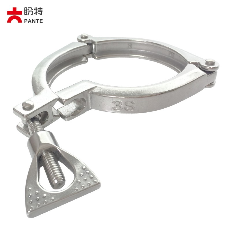 盼特304不锈钢快装级三节卡箍卫生级3节抱箍卡盘接头精铸卡扣新款