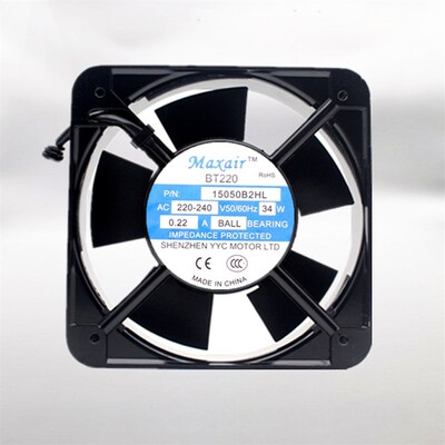 Maxair BT220 15050B2HL 220-240V 0.22A 34W 17251 轴流风机