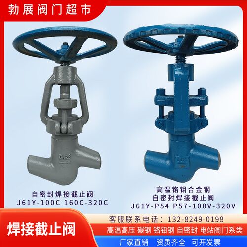 高温高压自密封焊接截止阀J61Y-P54P57-100C/V140V170V160250320C