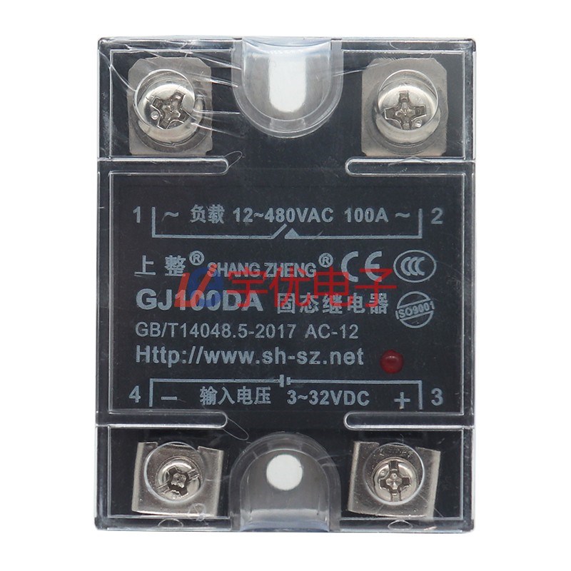GJ-100DA上整固态继电器 直流控交流 100A 单相交流 GJ100DA 原装