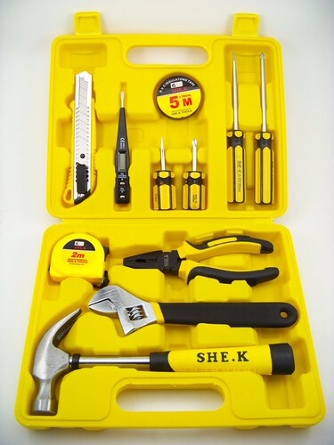 香港赛科SHE.K 家用五金 工具套装组合 工具箱 12件组套工具 1178