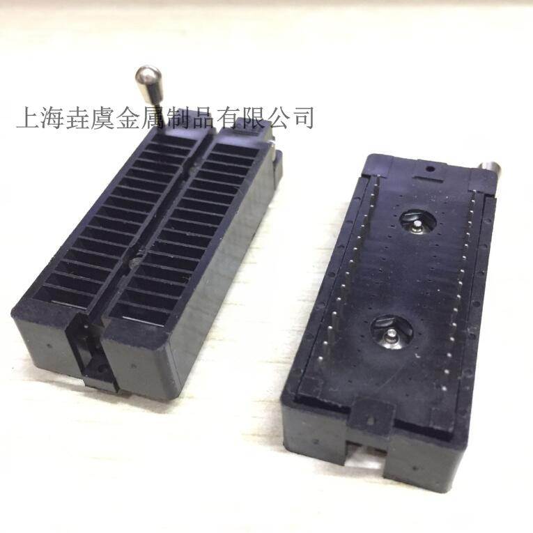 2.54间距 锁紧双列 测试座 万用仿美型 32P 40P 48P 全铜黑色