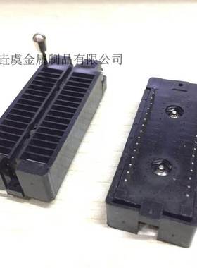2.54MM锁紧座 DIP32P 细脚 测试座 万用仿美型 32P单片机座 黑色