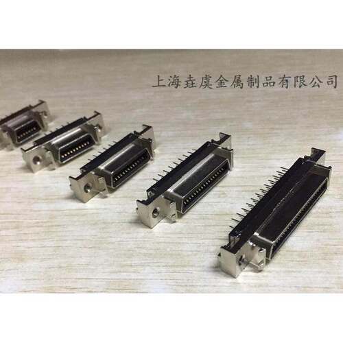SCSI 14P/20P/26P/36P/50P DR槽式 SISC 直角母座 打印机 连接器