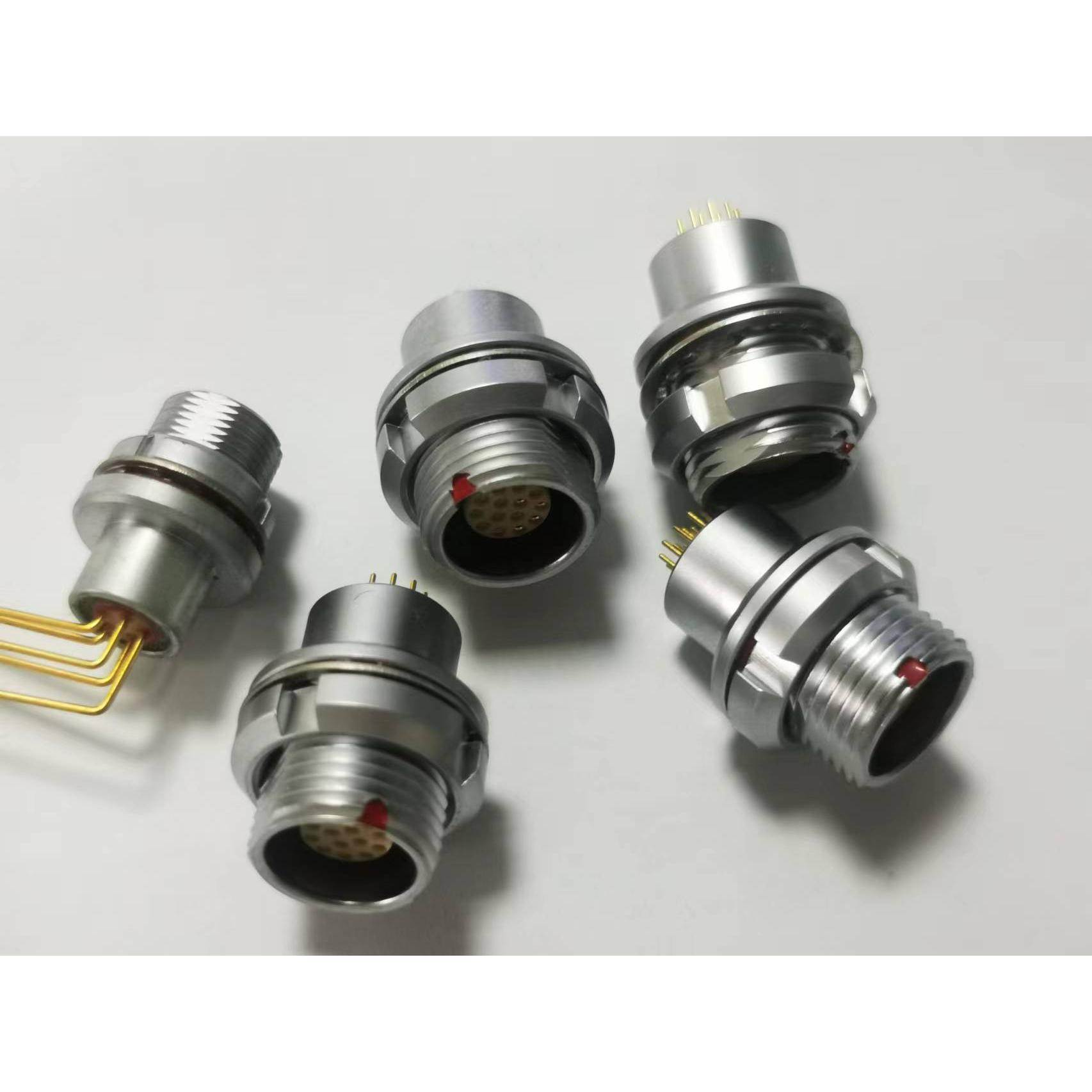 自锁防水连接器M9防水接口 HEG/ZEG 0T 2-12芯防水母座 微型接口