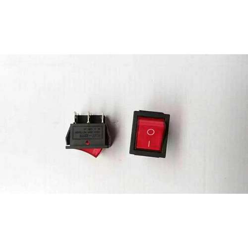 按键电源开关 船型开关 翘板开关 型号KCD7-2X1/N 带灯4脚2档KCD4